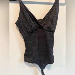 Elegant Black Lace Bodysuit
